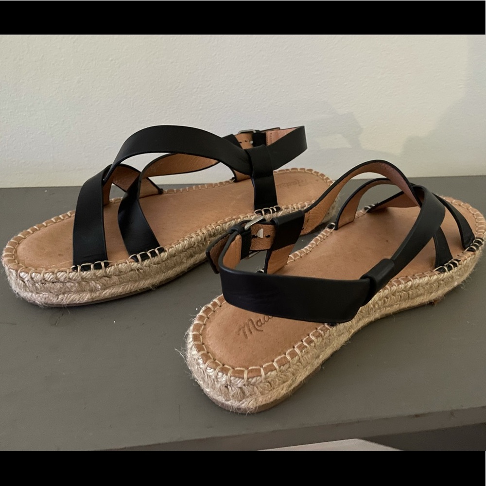 Madewell Black Espadrille Strappy Shoes